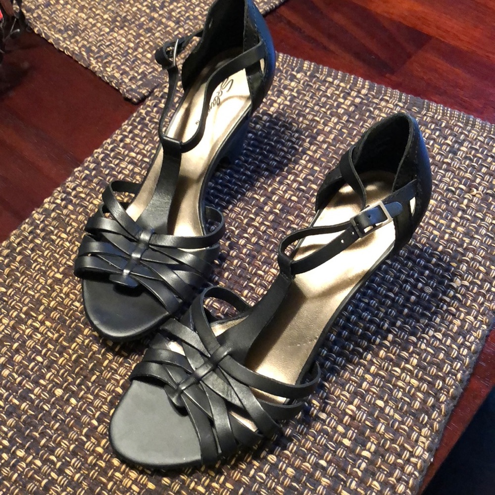 Black Strappy Heels